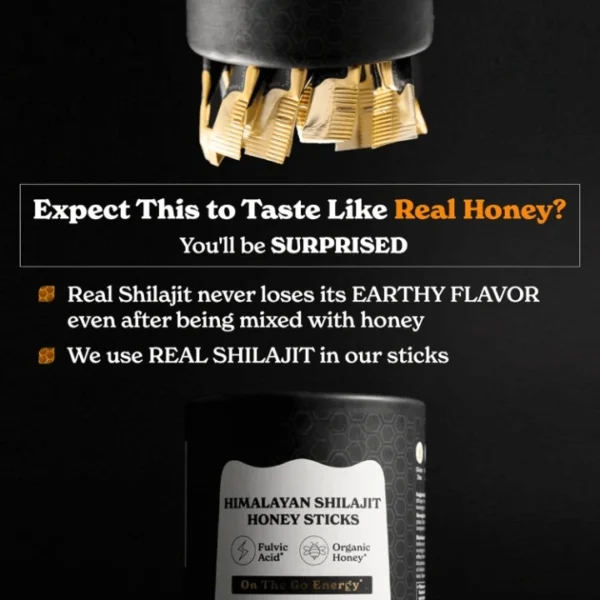 Pure Shilajit Honey Sticks With Saffron